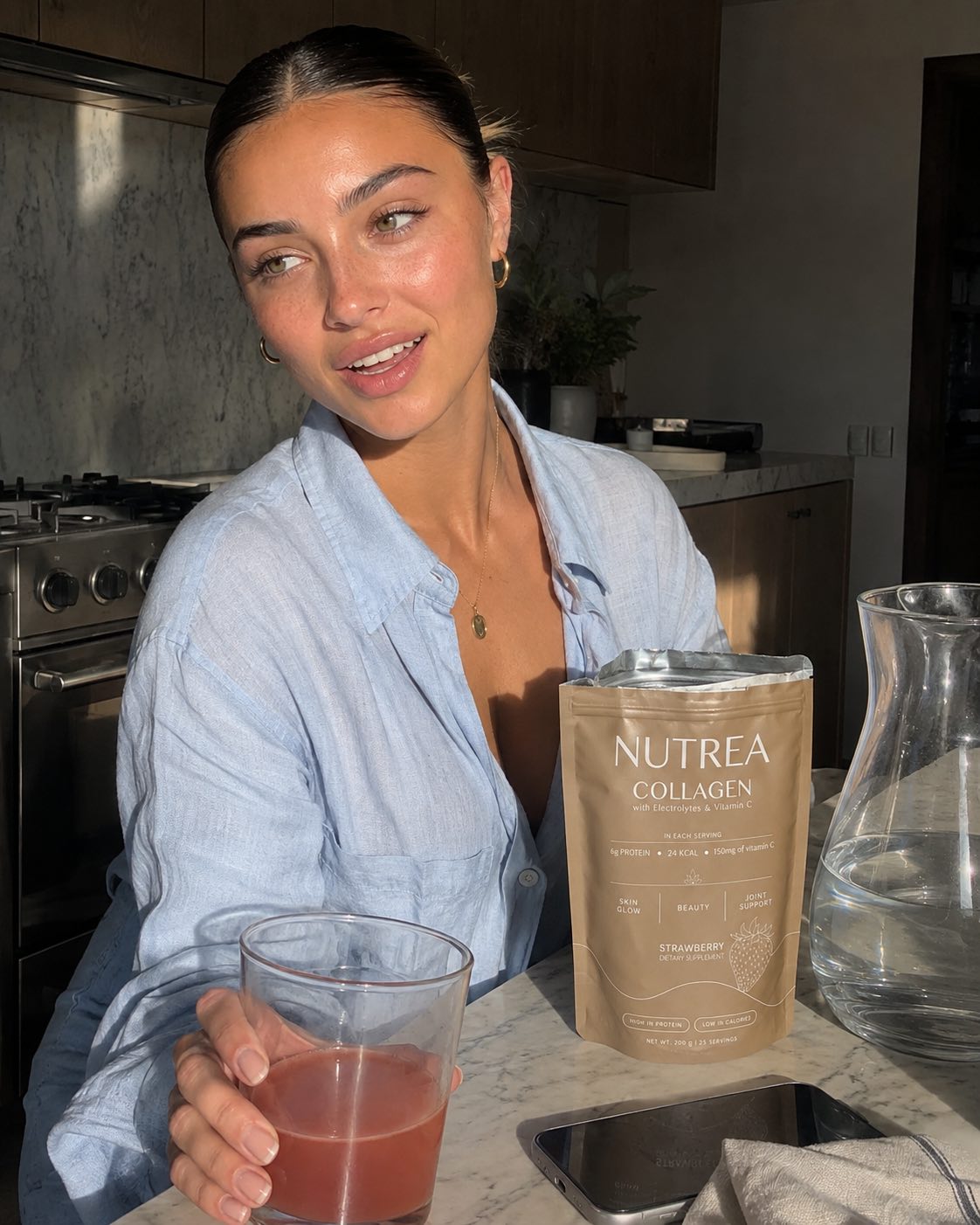 Nutrea Hydrolyzed Collagen Peptides — Strawberry Flavored